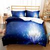 Lotus Flower Duvet Cover Set Lotus Leaf Pattern Polyester Quilt Cover King Full Size For Kids Teens Bedding Set With Pillowcase