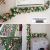Artificial Rose Vine Garland with Green Leaves