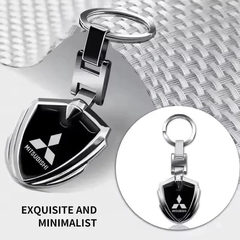 cxntej1 Car Keyring Holder Gift for Mitsubishi Compatible with All Models Pajero Outlander Lancer Keychain Accessories