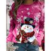Christmas Snowman 3D Printed Sweatshirt Women's Fashion Casual Street Style Crew Neck Hoodie Y2k Pullover Harajuku Style Top Wom