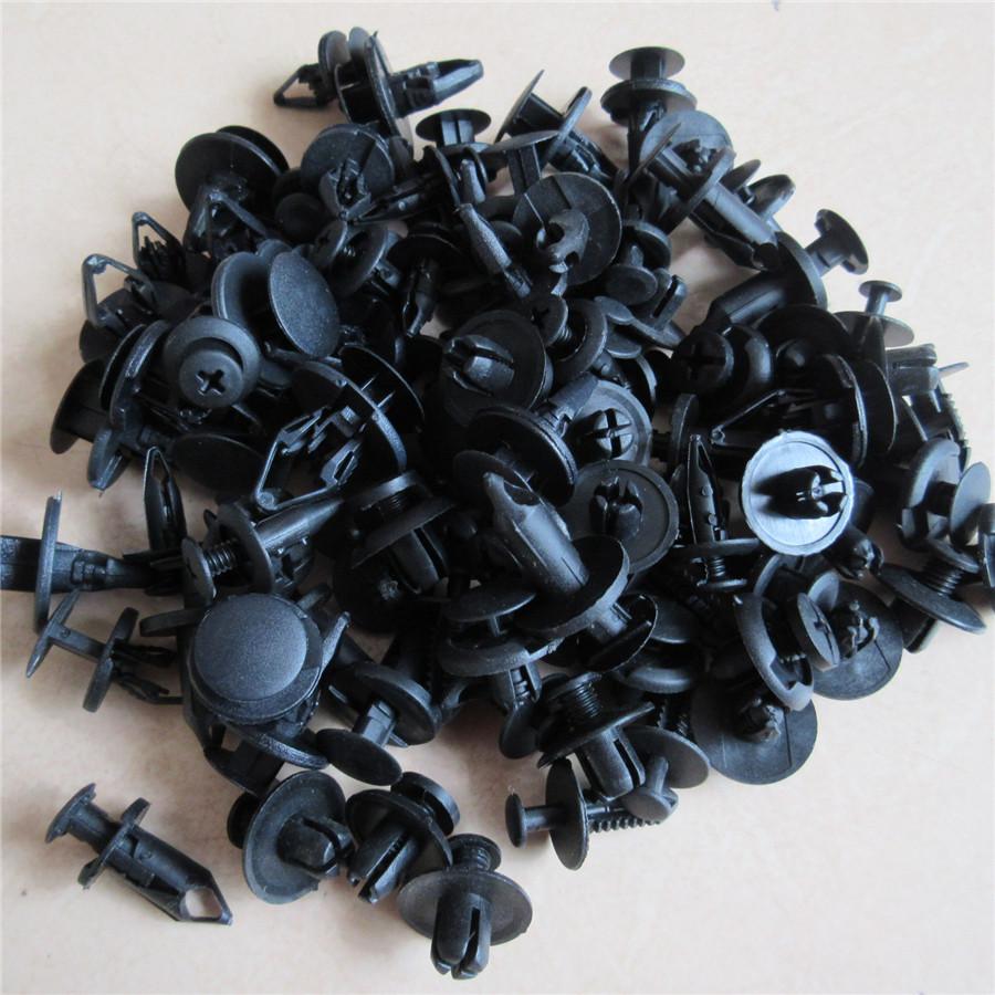 100Pcs 10Sizes Plastic Car SUV Fastener Bumper Panel Fender Clips Push Pin Rivet
