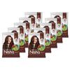 Nisha Hair Colour Dark Brown for Women 25g X Pack of 10 | Henna-Based Herbal Powder | Long-Lasting, Ammonia-Free Hair Dye