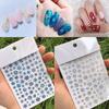 Yousheng Nail Sticker Christmas Style Snowflake Pattern Vivid Images White Snow Embossed Sticker Xmas Charms for Manicure