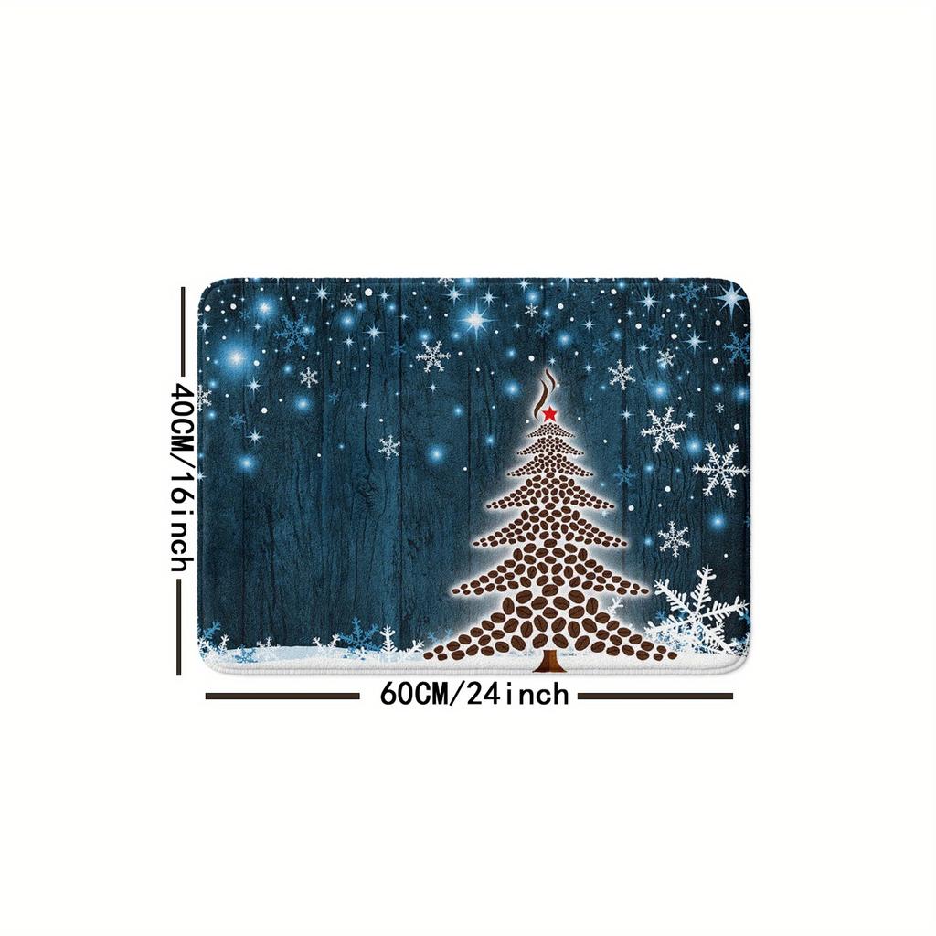 Merry Christmas Welcome Door Mat Bathroom Kitchen Bedroom Room Floor Mat Absorbent Non-slip Home Decoration Gift