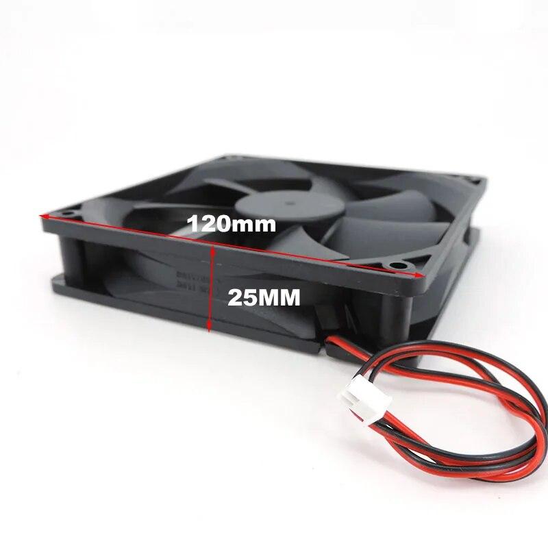 120mm 12cm 12025 DC Fan 5V 12V 24v 120mm*120mm*25mm Brushless Cooling Fan Oil-containing 2PIN PC Computer Case Cooler 12cm 0.1A