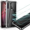 Protective Case - E.F.CONNECTION - Redmi Note 8T - Shockproof Silicone - Transparent Back - Tempered Glass