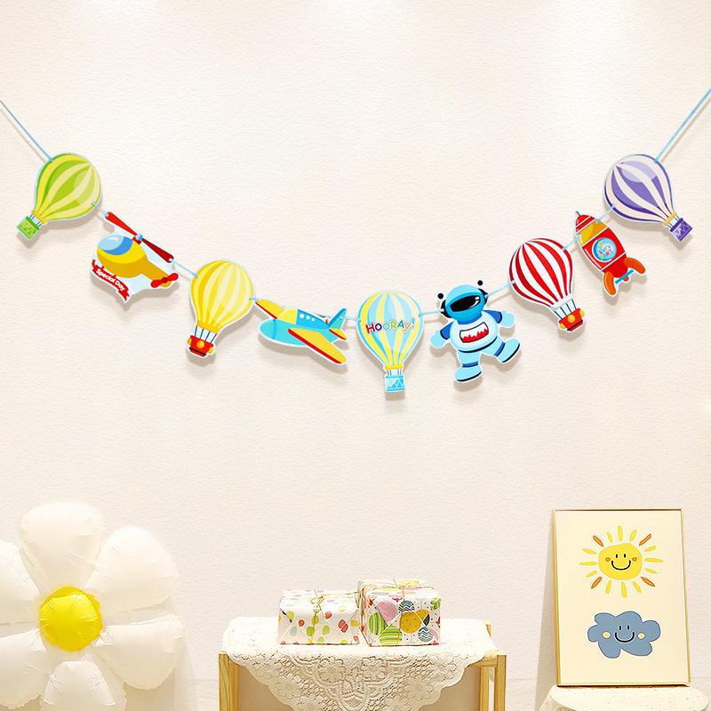 Banner zum ersten Geburtstag des Babys: Kinderwimpelkette für die Kindergarten-Dekoration