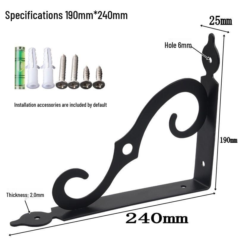 Wall-Mounted Triangle Bracket Shelf Support