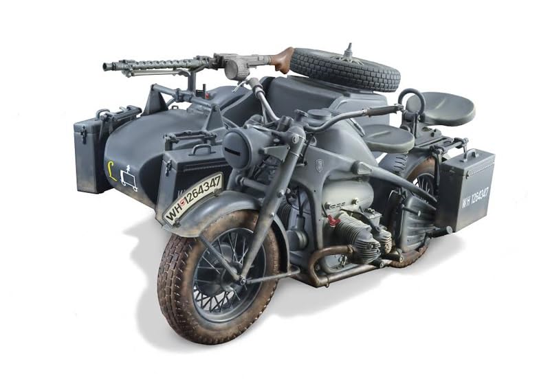 PLATZ Italeri WW2 German Zundapp KS750 Sidecar Plastic Model IT7406 1/9