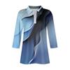 Mode Été Femme Décontracté Imprimé Col V Manches Sept Points Haut Chemise