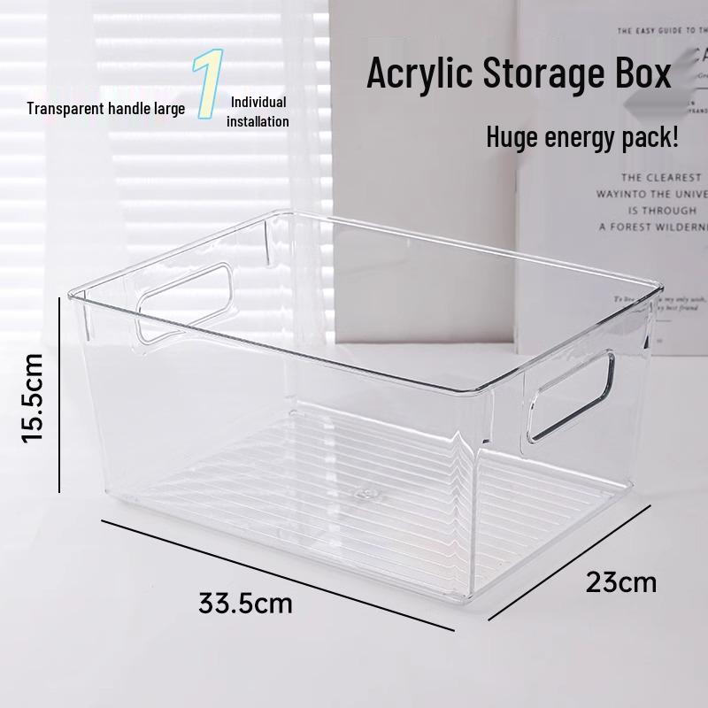 Transparent Acrylic Cosmetic Storage Box for Desktop and Skincare Essentials