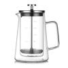 French Press Coffee Maker Heat Resistant Transparent Glass Tea Coffee Brewer Pot with Fine Filtration System for Coffee Lovers