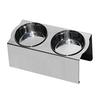 MATUMI Hours Food Bowl Table, Stainless Steel, Medium