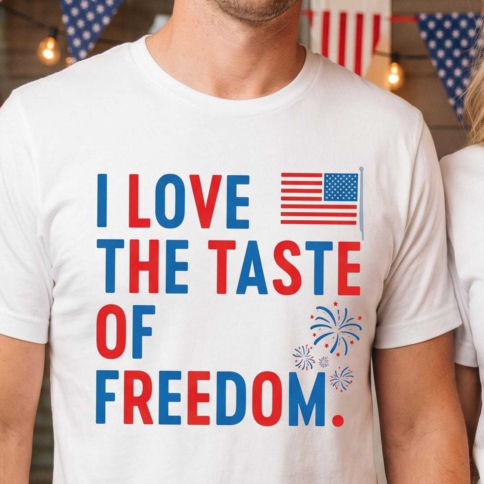 I Love The Taste of Freedom Shirt, Freedom Shirt, 4th of July Couple Matching Shirt, Patriotic USA T-Shirt, Independence Day Tee 3XL