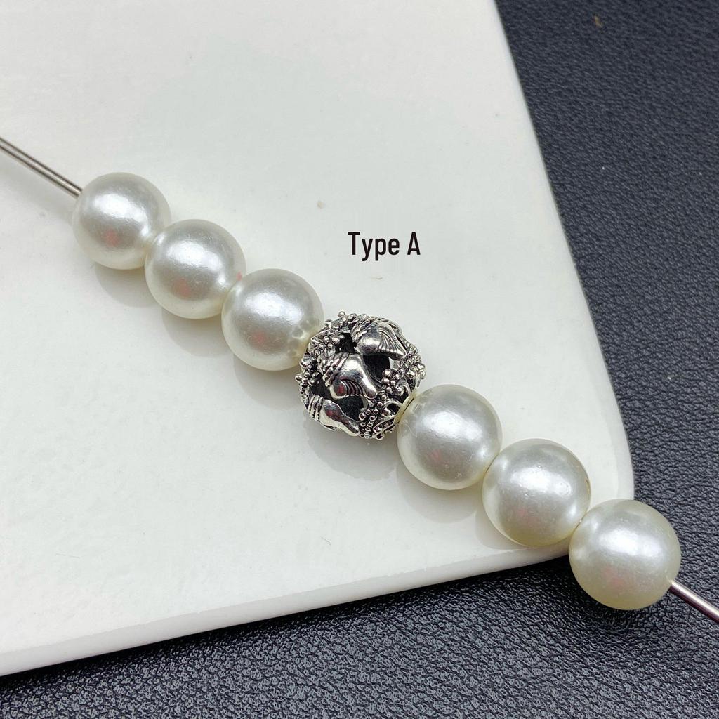 Dark Series Tibetan Silver Filigree Flower Heart Spacer Beads for DIY Jewelry