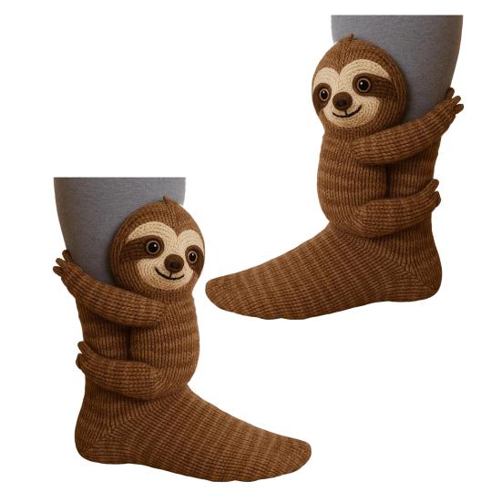 Knitted Animal Socks Warm Floor Socks with Cute Animal Dolls Indoor Winter Socks