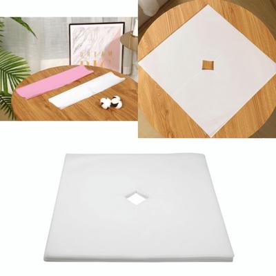 100pcs Disposable Hole Towel With Hole Salon Pillow Towel Beauty Face Towel  Massage Table