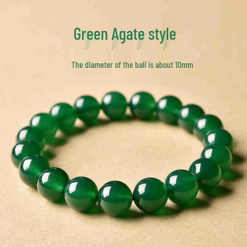 Exquisite Natural Red & Green Agate Bracelet for Women - Versatile and High-End Design