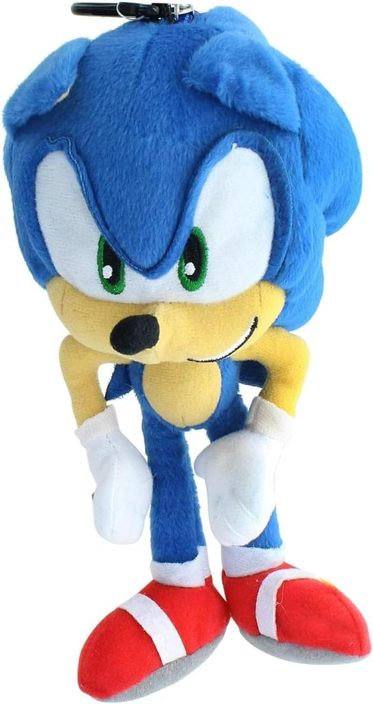 Sonic the Hedgehog Shadow and Sonic Plush Clips with Small Zipper Pouch 2 Pieces of 8" - (1 Each)