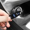 Car Styling Keychain Key Ring with Auto Tire Valve Caps For Ford Escape Kuga Mondeo Ecosport Fiesta Focus 2 3 MK1 MK2 Fusion gzcp67