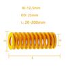 Creamily 2pcs Lightest Load Die Mold Springs Tf Yellow Spiral Stamping Compression Spring Od25mm Id12.5mm Length 20 - 200mm