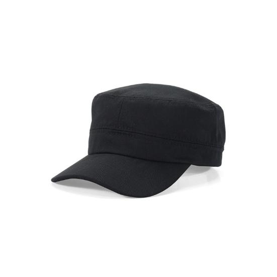 

Men Summer Hat Flat Top Solid Color Long Brim Breathable Decorative Sunscreen Unisex Baseball Cadet Plain Cap Headwear чорний