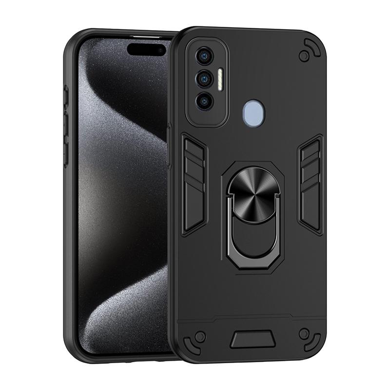 For Tecno Spark 7 Heavy Duty Armor Shockproof Case For Tecno Spark 7 Pro Spark 7P Magnetic Stand Hard Back Cover