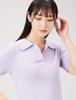 Mira Owen Polo Collar Rib Knit Pullover 09WNT222088 LAV 0 Women's