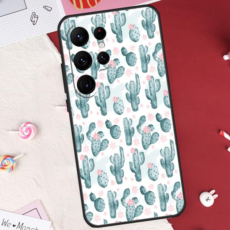 Kaktus Sukkulente Hülle Für Samsung Galaxy S26 Ultra S20 S21 S22 S23 S24 S25 Ultra S10 Plus S25 FE Hülle Schale