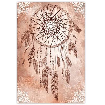 [Q3249] - Brown 'Boho' Canvas (Dreamcatcher) - 60x40 Cm