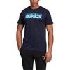 Adidas Essential Linear AOP Box Letter Round Neck Comfortable Versatile Short Sleeve T-Shirt Men T-Shirts Navy-Blue DV3045