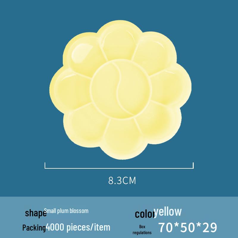 

Oval Plastic Plum Blossom Paint Palette for Watercolors and Gouache