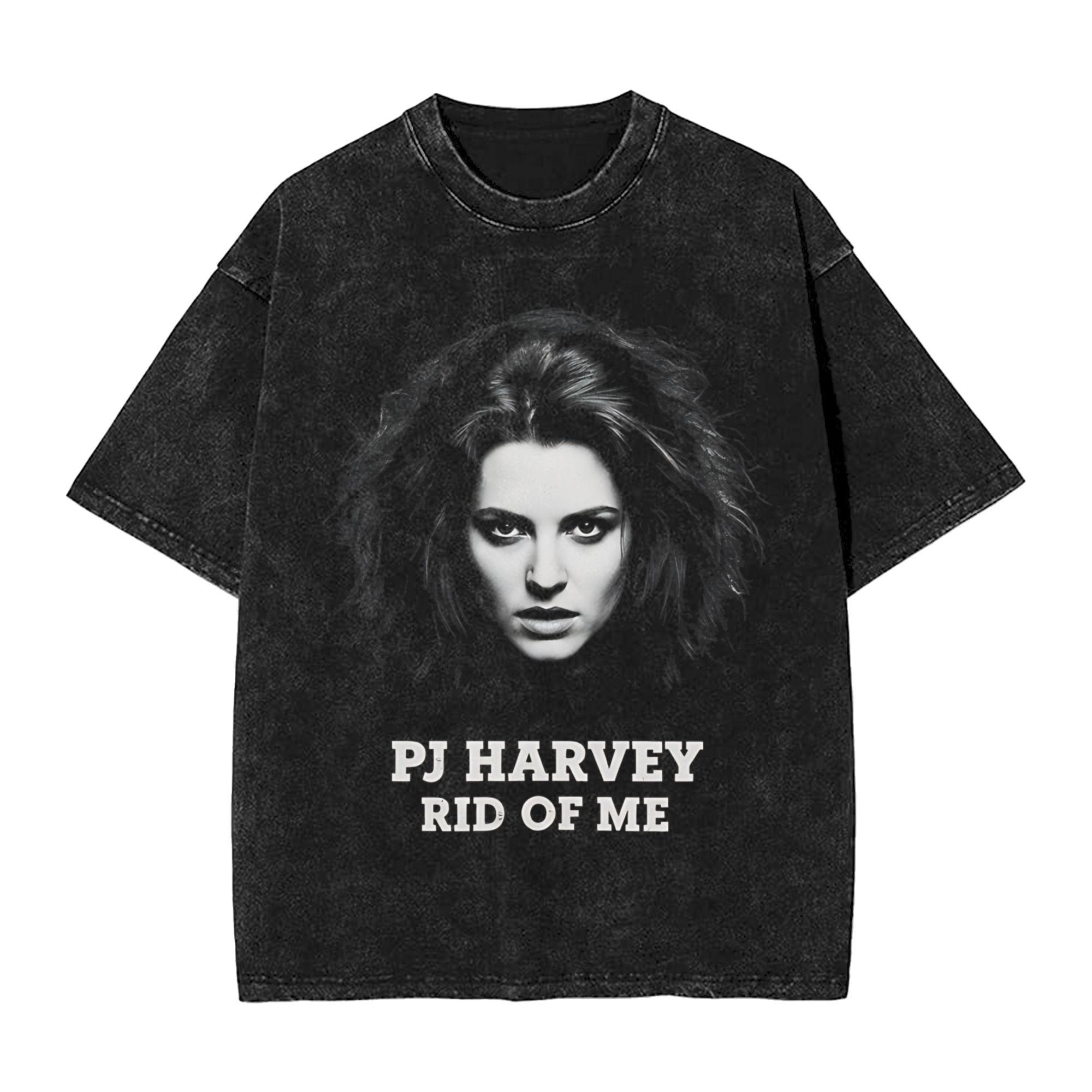 

PJ Harvey Rid of Me Accessories Washed T Shirt for Unisex Women Streetwear Hip Hop TShirts Graphic Printed Tees Short Sleeve 2XL