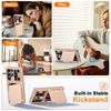 With Card Holder Sliding Camera Cover And Stand For Samsung Galaxy S25 Ultra Phone Case, Anti-Fall PC+TPU Wallet Case-Champagne