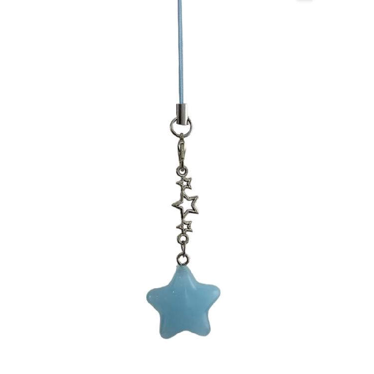 Eye Catching Phone Pendant Star Keychain Phone Charm Keyringfor Women and Girls