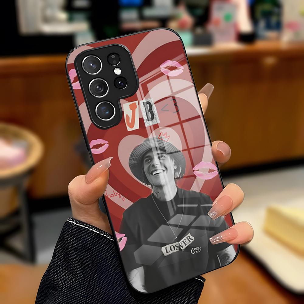 

Чехол для телефона певца J-Justin B-Bieber для Samsung A25 A13 A33 5G A54 A36 A35 A56 A52 A14 Ударопрочный стеклянный чехол Samsung A05S