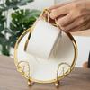 Simple Gold Metal Display Rack Eye Catching Modern Mug Rack Light Luxury Tea Cup Tray Home Decor