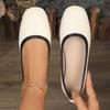 Fashion Simple Leather Single Shoes Women 2025 Spring and Autumn Fashionable Comfortable Flat Shoes Women Black Breathable Sneakers
