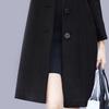 Damenmantel Mittellang Einreihig Einfarbig Umlegekragen Elegant Weich Strickjacke Plus