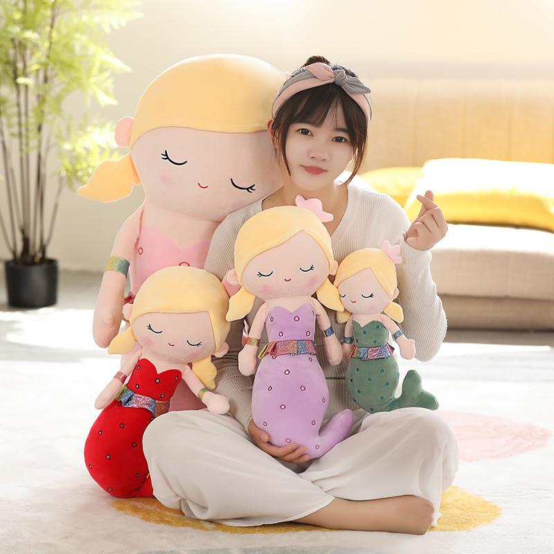 40-60CM Kawaii Mermaid Plush Toys Soft Animal Pillow Stuffed Toy Princess Dolls Children Boys and Girls Birthday Gifts Decor