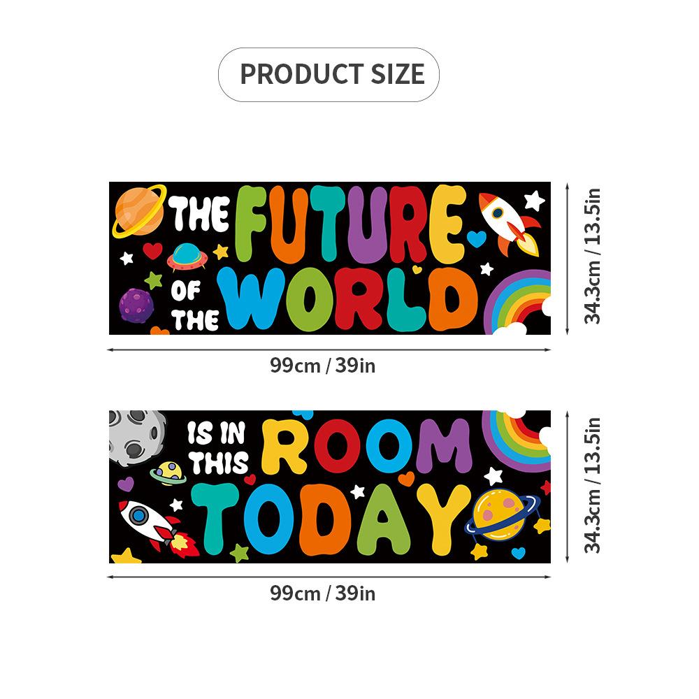 Welcome Back To School Banner Large Fabric Teacher Banner for Back To School Party Office Classroom Decor