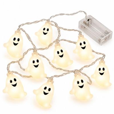Guirlandes Halloween - SIROCO - Lot De 3 - 10 LED - Fantômes 4 Cm - 1,50 M