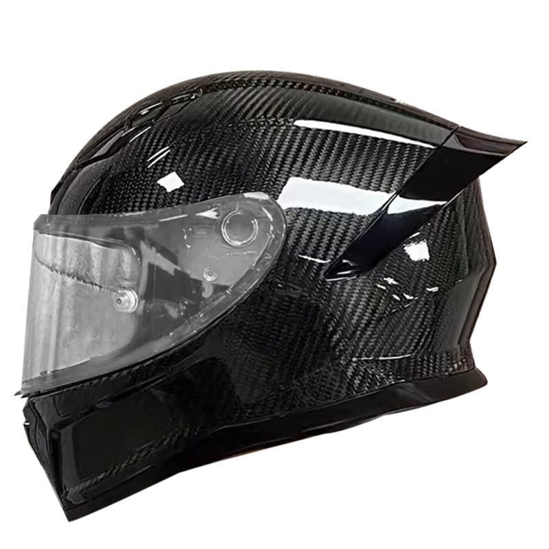 

Carbon Fiber Helmet Dot Full Helmet Lightweight Locomotive Travel Bluetooth Running Helmet Men s and Women s Four Seasons Helmet M