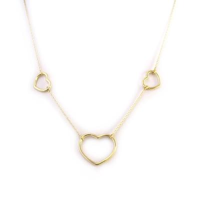 [N2878] - Gold Plated 'Love' Necklace - 19x16 Mm
