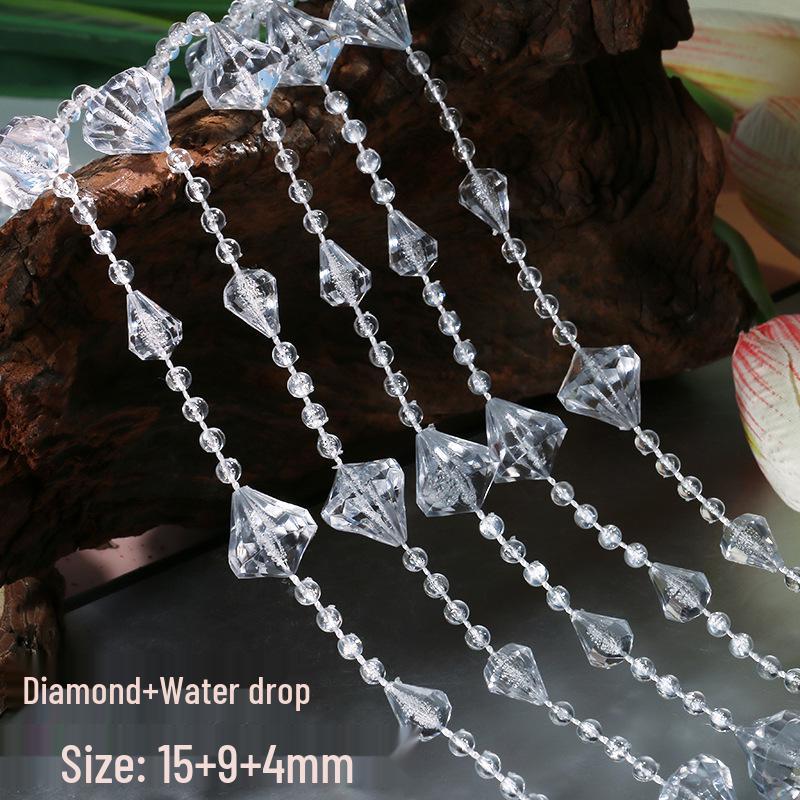 Crystal Beaded Door Curtain & Wedding Aisle Decor with Acrylic String