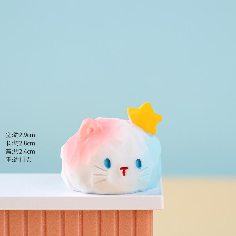 6pcsSet Cartoon Cute Cat Action Figures Creative Trendy Toys Office Home Desktop Decoration Model Birthday Surprise Gifts