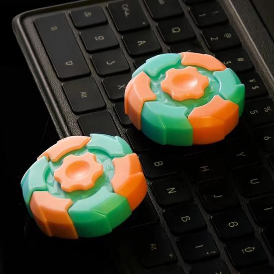 Magnetic Fidget Spinner Toy Stress Anxiety Relief Kids Teens Adults Glowing Fingertip Gyroscope Portable Travel Educational Sensory Spinning Toy