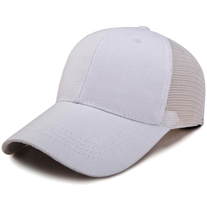 Mesh Solid Color Baseball Cap Ponytail Adjustable Breathable UV Protection Snapback Caps For Women Men Sport Hiking Golf Dad Hat