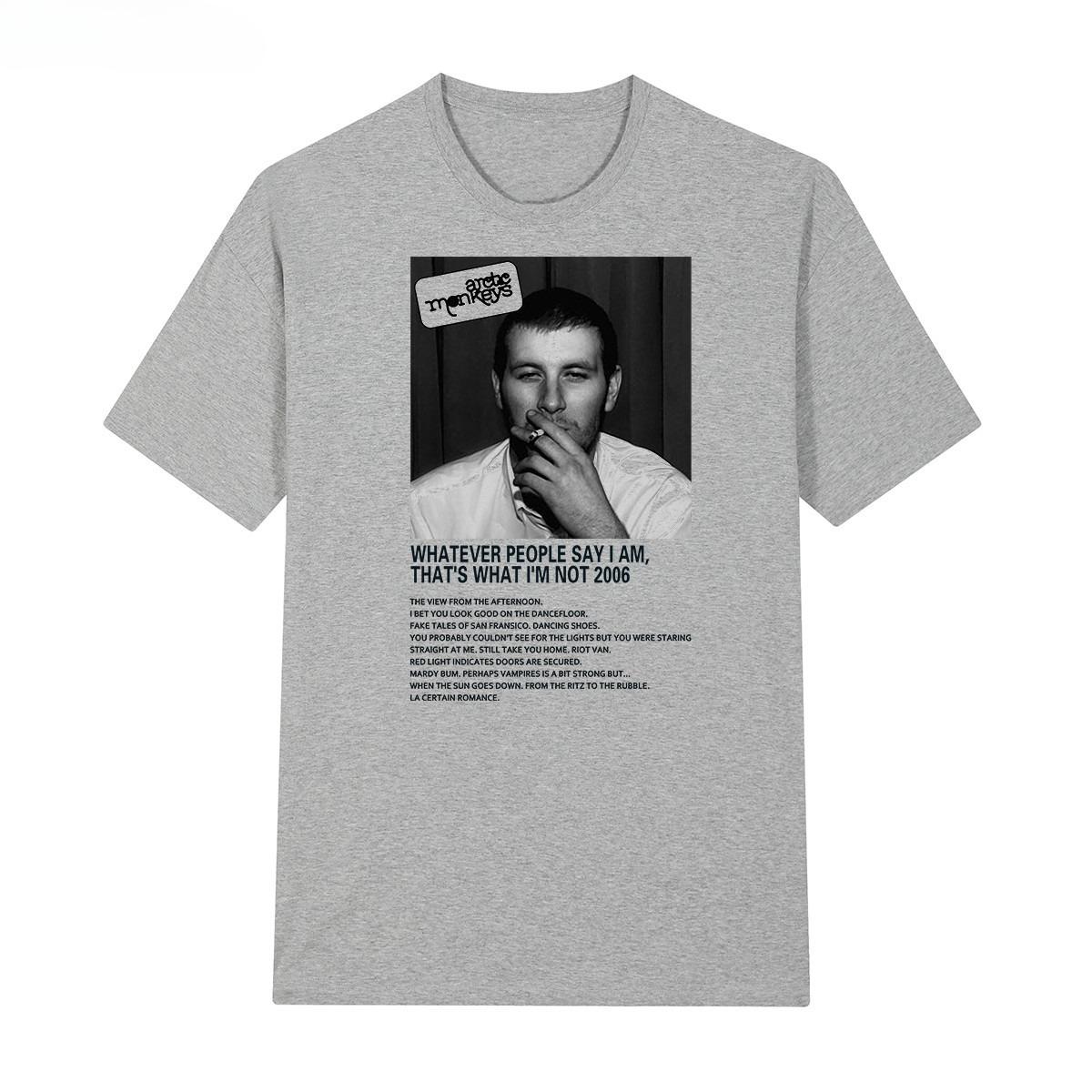 

Arctic Monkeys Band s Rock 2006 Retro Nostalgic Short-sleeved T-shirt for Men and Women (poster) 2XL