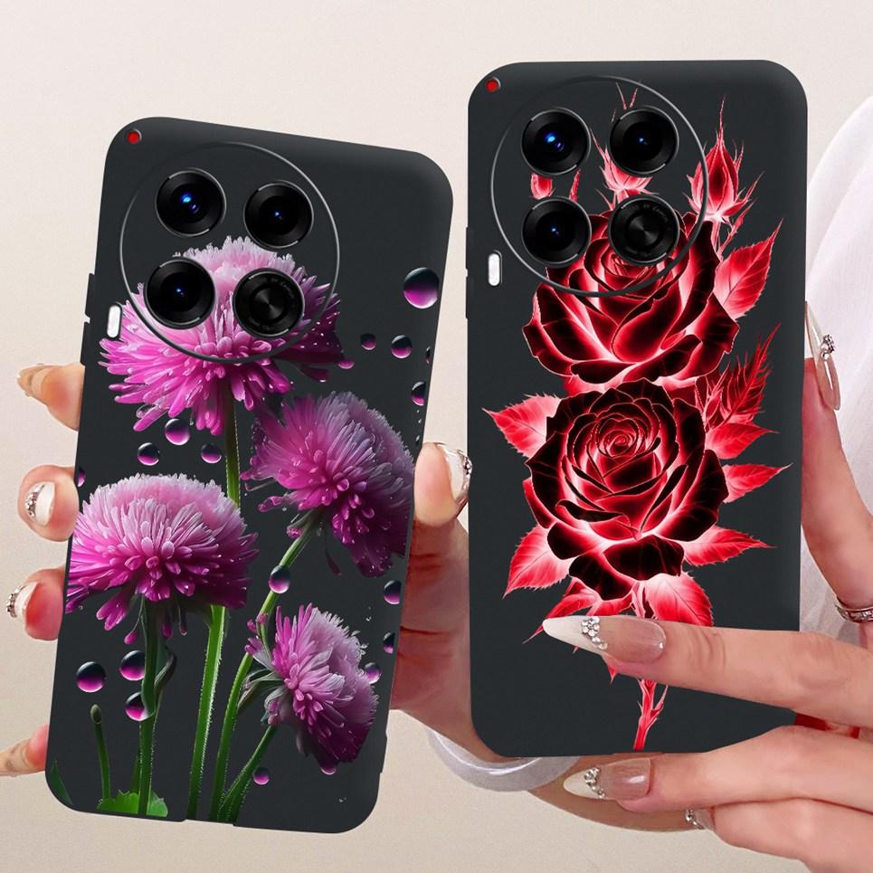 Luxury Flower Butterfly Bow Pattern Casing For Tecno Camon 30 30s Pro 30 Premier Back Cover Clear Soft Silicone Phone Case